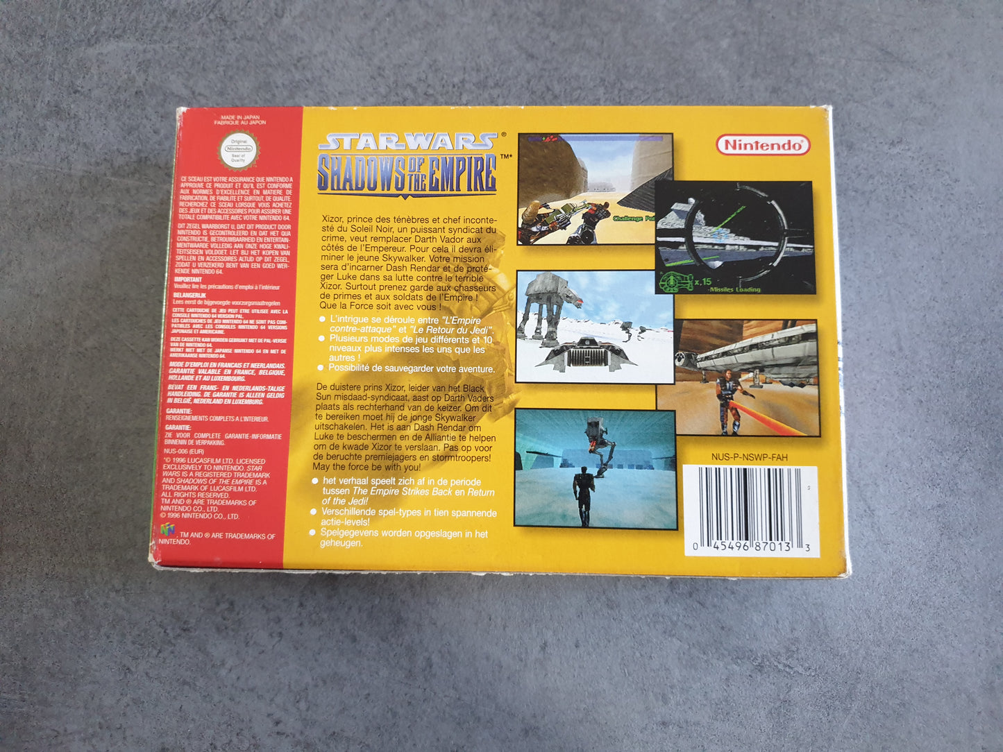 Star Wars Shadow of the Empire - Nintendo 64 N64 - PAL EUR - Sans Notice