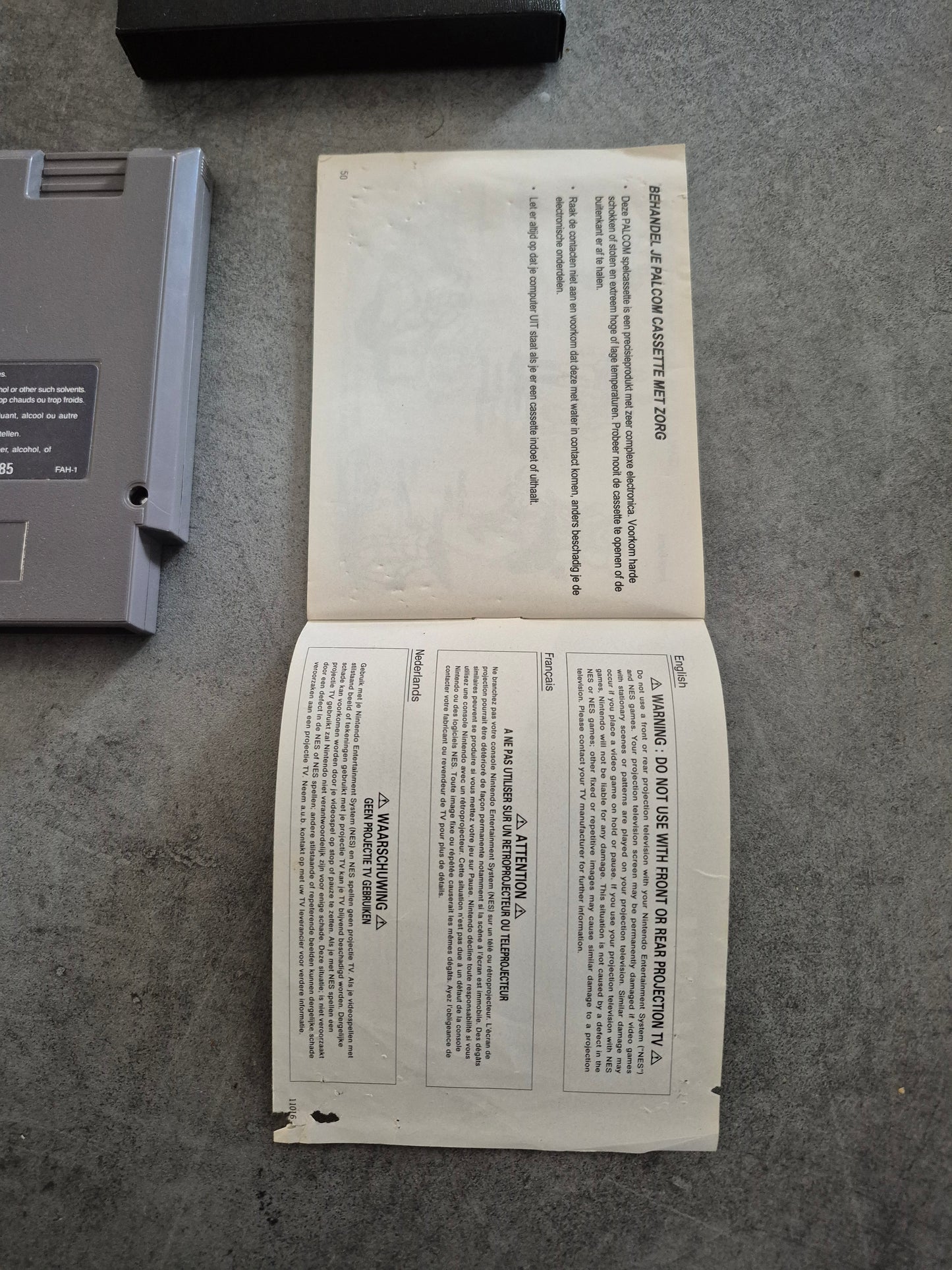 Jeu Nintendo Nes Mission Impossible avec Notice FRA