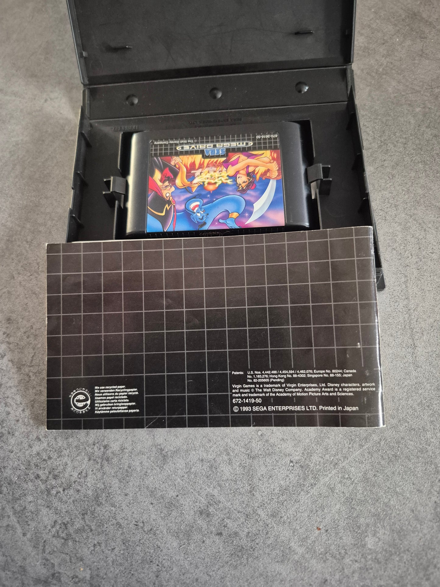 Jeu Aladdin Sega Mega Drive Megadrive complet Cib Pal Euro Fr