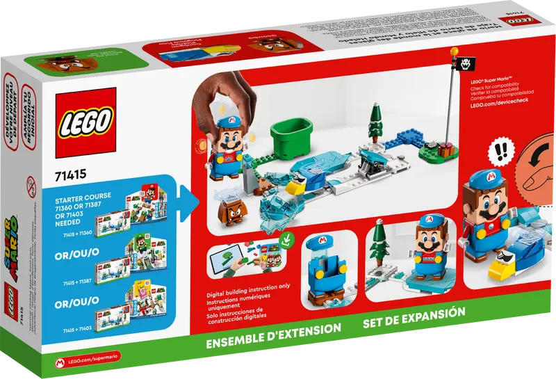 Lego Super Mario 71415 Ensemble d'extension Costume de Mario de glace et monde - Neuf Scellé
