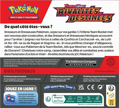 Display Pokémon EV10 Rivalités Déstinées FR Neuf Officiel Scellé