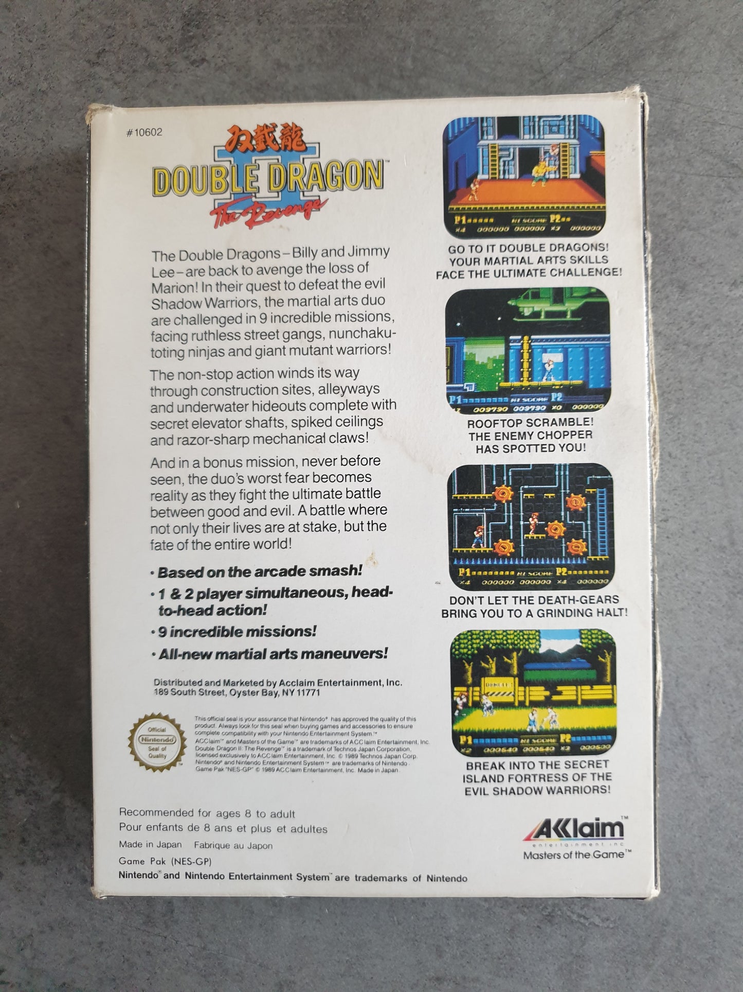 Double Dragon 2 The Revenge - Nintendo Nes - Complet pal Fra