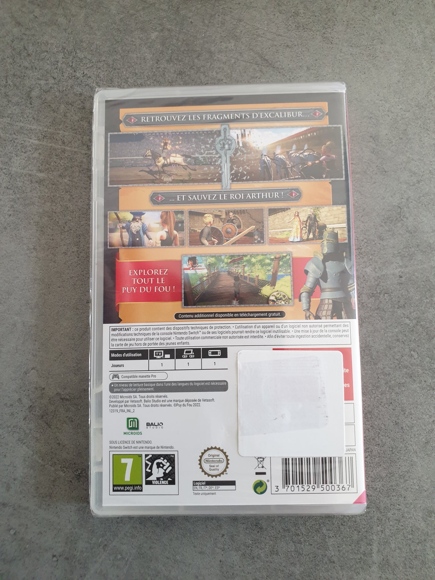 Puy Du Fou - La Quête d'Excalibur - Nintendo Switch - Neuf Scellé VF