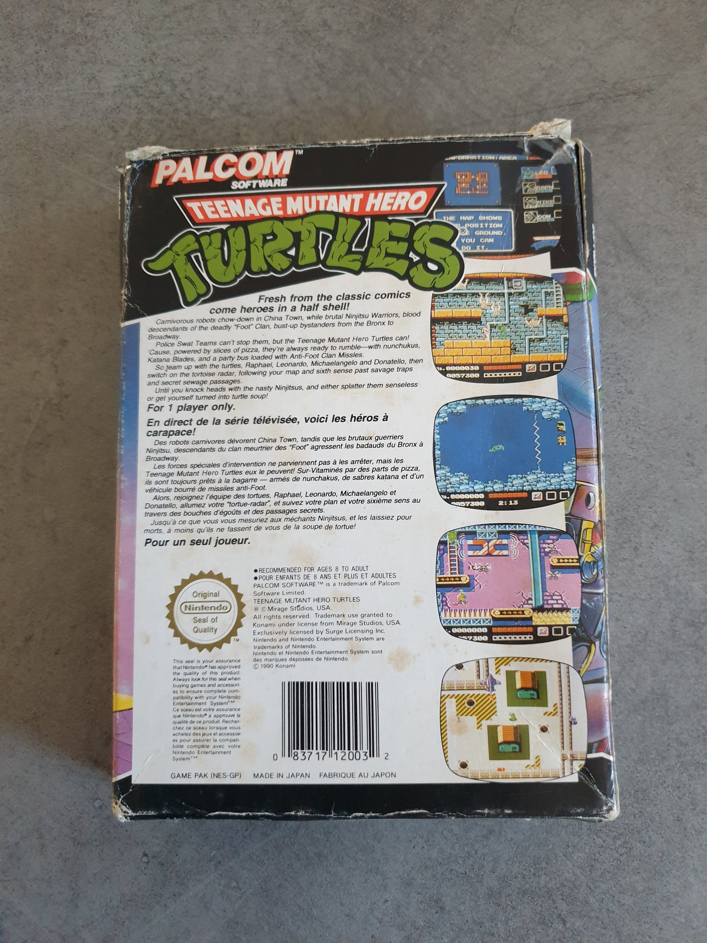 Teenage Mutant Hero Turtles - Nintendo NES - Complet Pal Fra TMNT