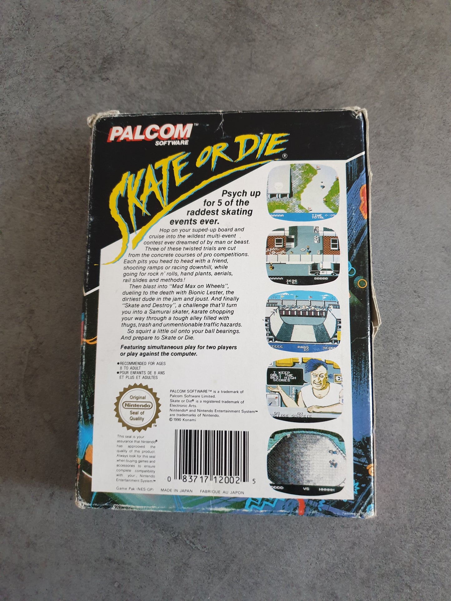 Skate or die - Nintendo NES - Sans notice PAL B