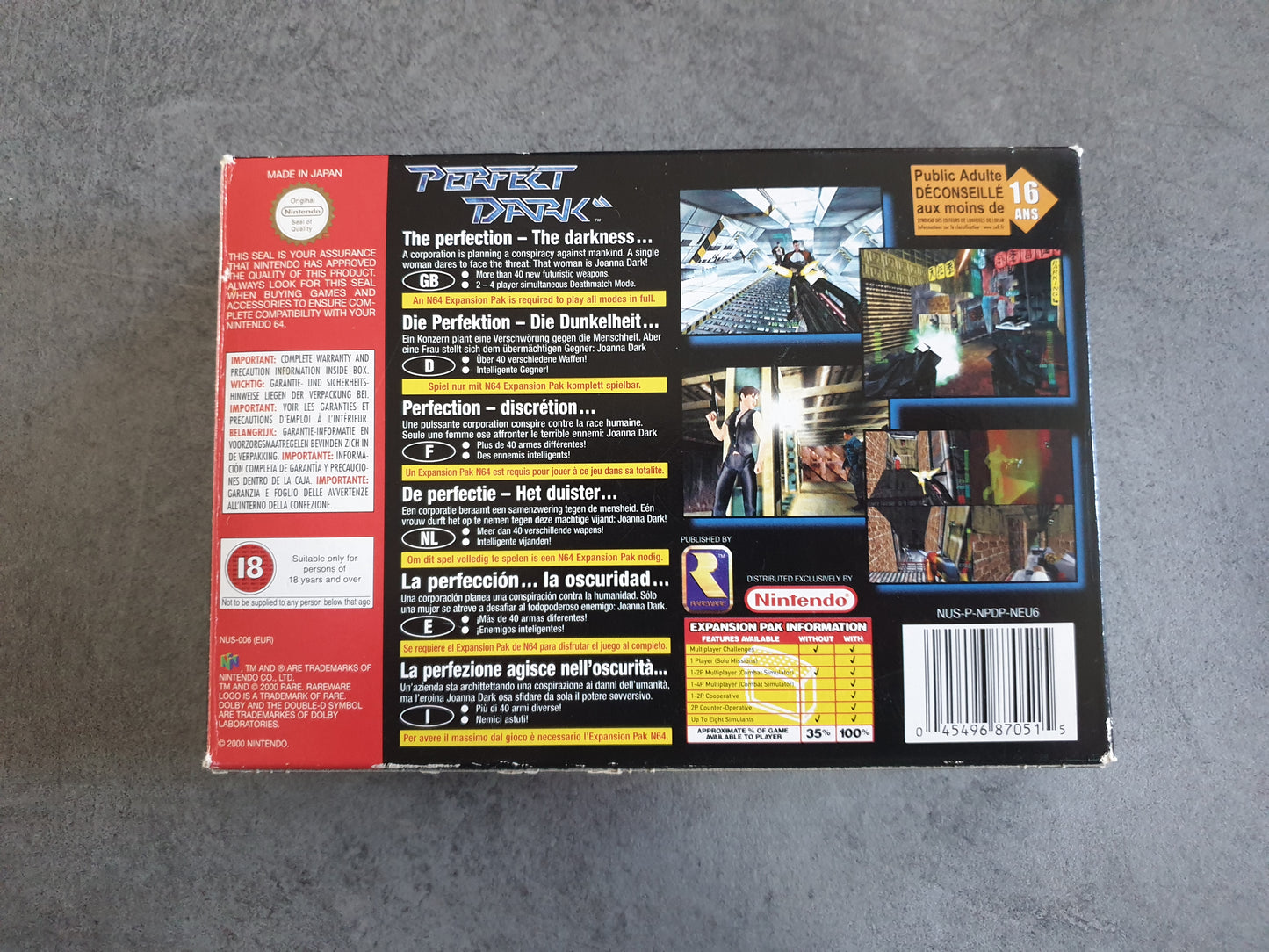 Perfect Dark - Nintendo 64 N64 Rare - Complet - PAL EUR