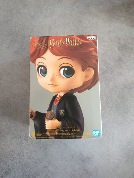 Figurine Banpresto Q Posket Harry Potter - Ron Weasley with Scabbers - Neuve Bandai