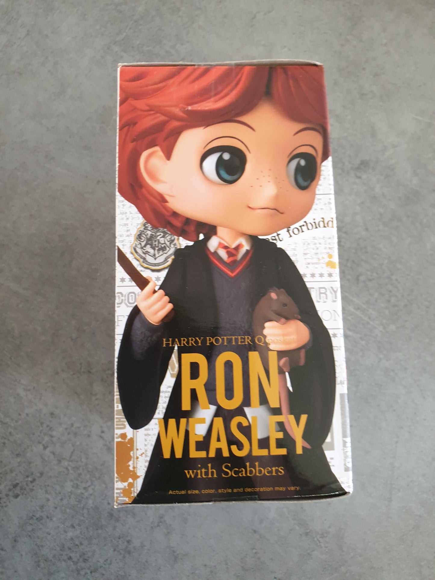 Figurine Banpresto Q Posket Harry Potter - Ron Weasley with Scabbers - Neuve Bandai