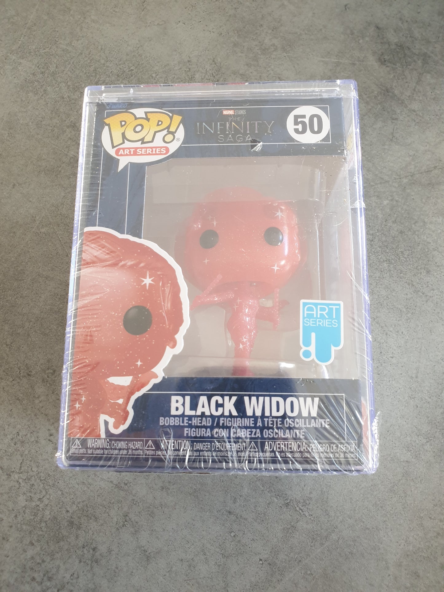 Figurine Funko Pop! Black Widow - art Series Marvel The Infinity Saga n°50 + Hard Box - Neuf