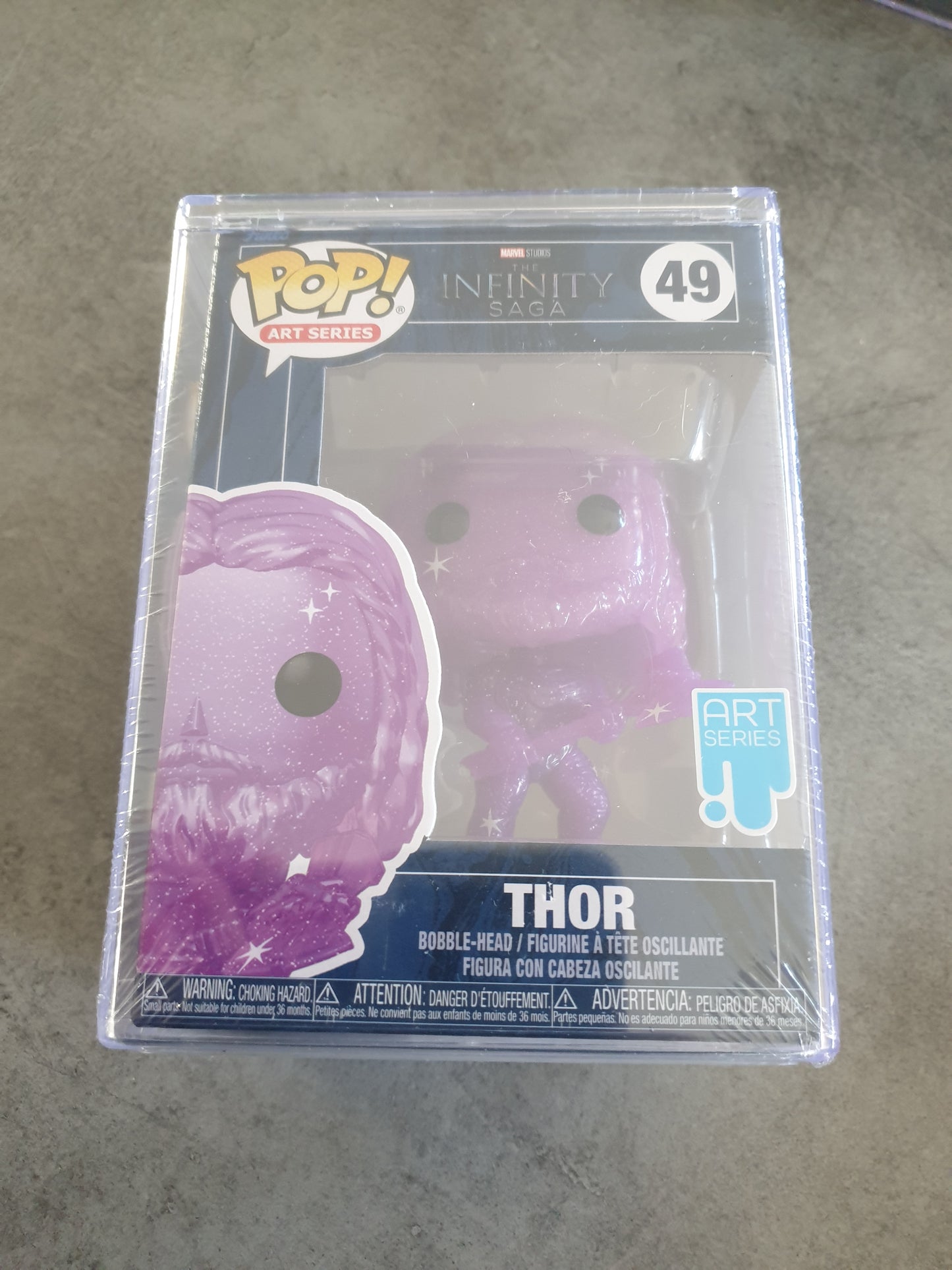 Figurine Funko Pop! Thor art Series Marvel The Infinity Saga n°49 +Hard Box - Neuf