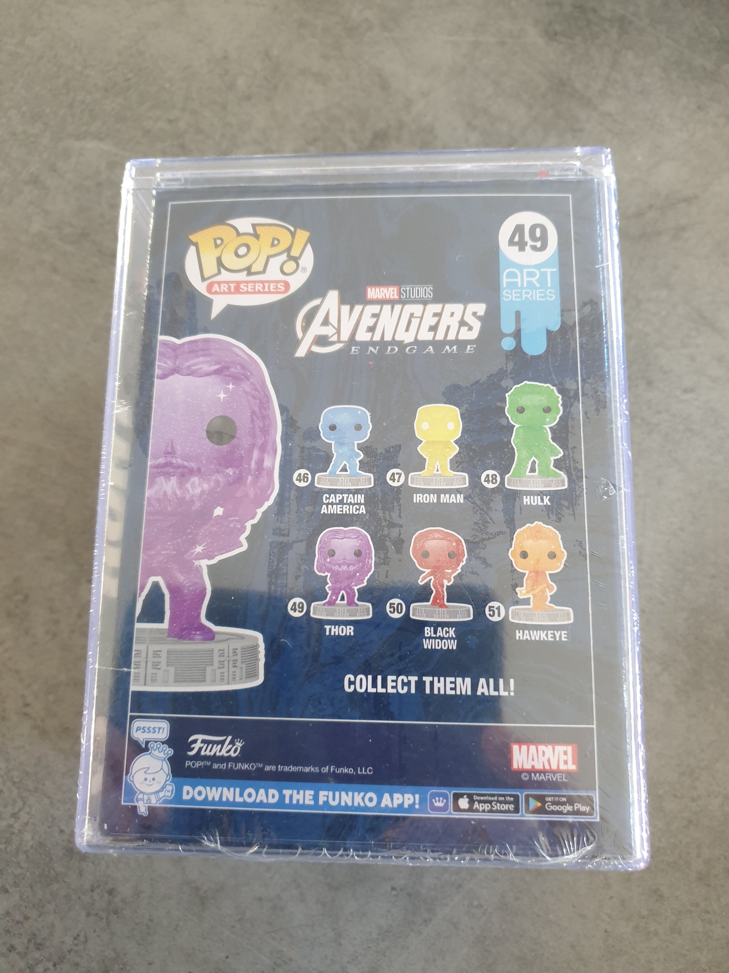 Figurine Funko Pop! Thor art Series Marvel The Infinity Saga n°49 +Hard Box - Neuf