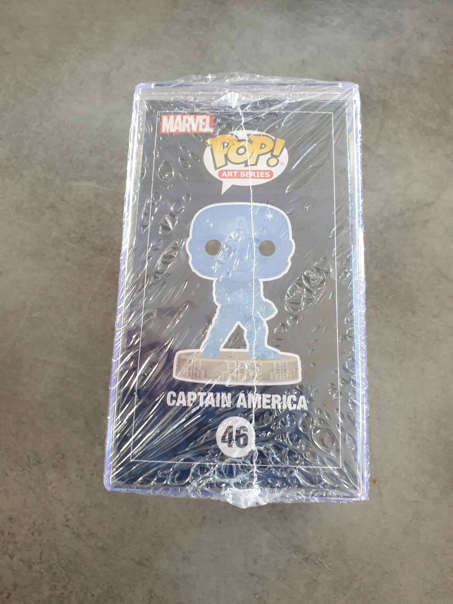 Figurine Funko Pop! Captain America - art Series Marvel The Infinity Saga n°46 + Hard Box - Neuf