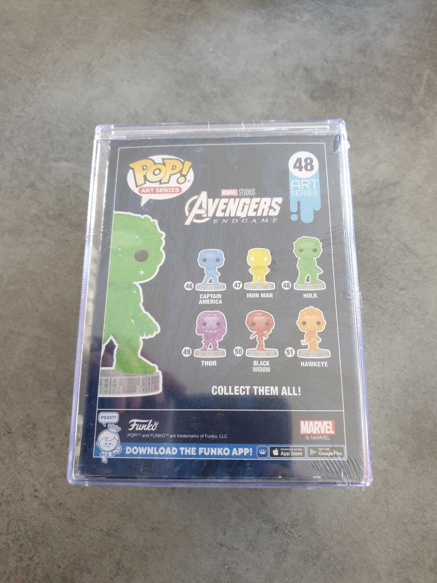 Figurine Funko Pop! Hulk art Series Marvel The Infinity Saga n°48 + Hard Box - Neuf