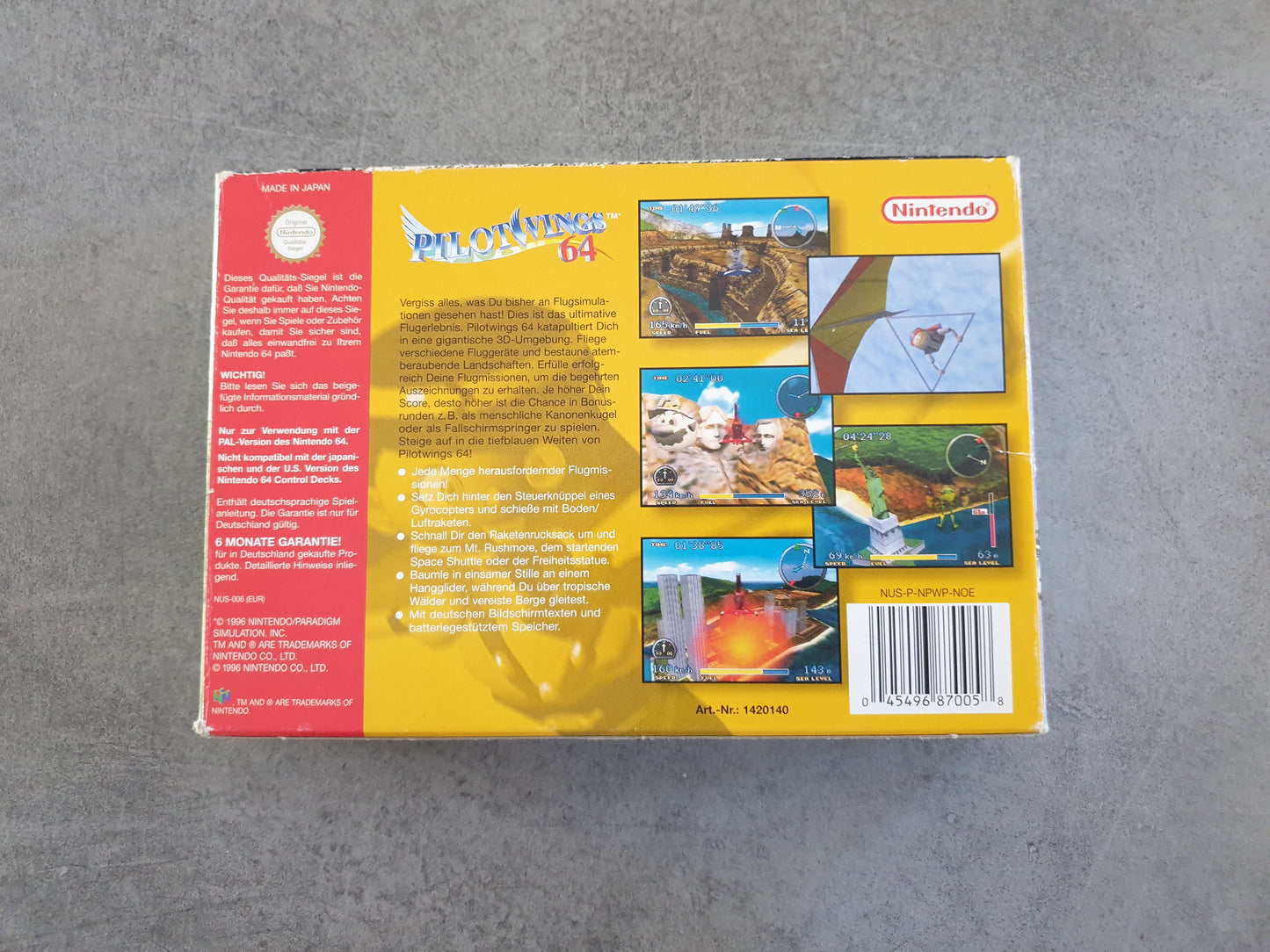 PilotWings 64 - Nintendo 64 - N64 - Complet PAL NOE