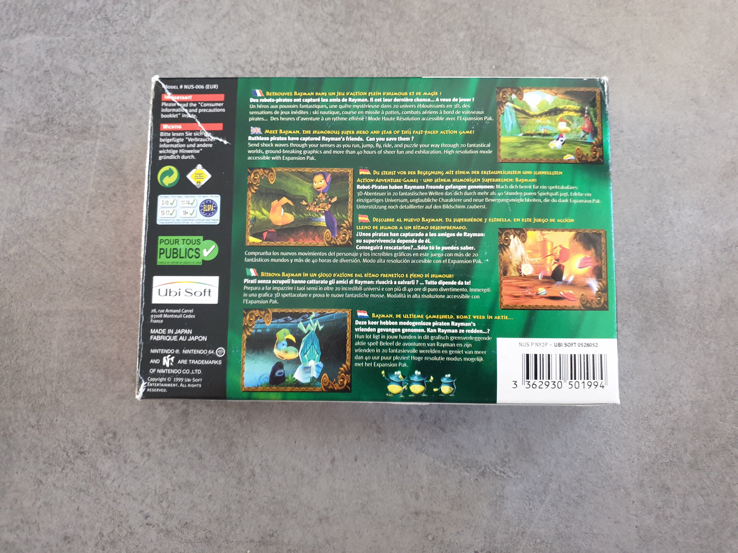 Rayman 2 : the Great Escape - Nintendo 64 N64 - PAL EUR - Complet avec carte