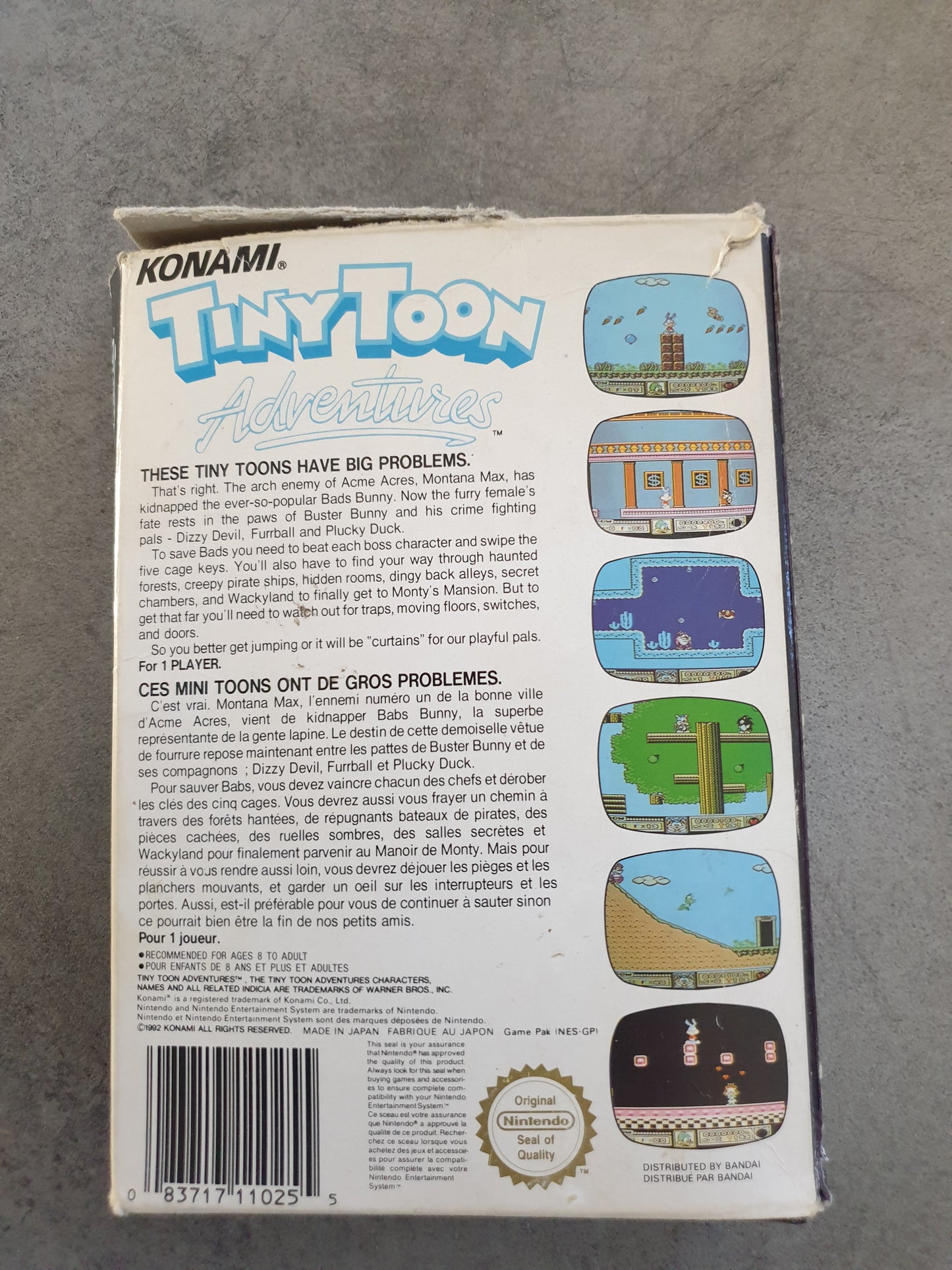 Tiny Toon Adventures - Nintendo NES - Complet FRA