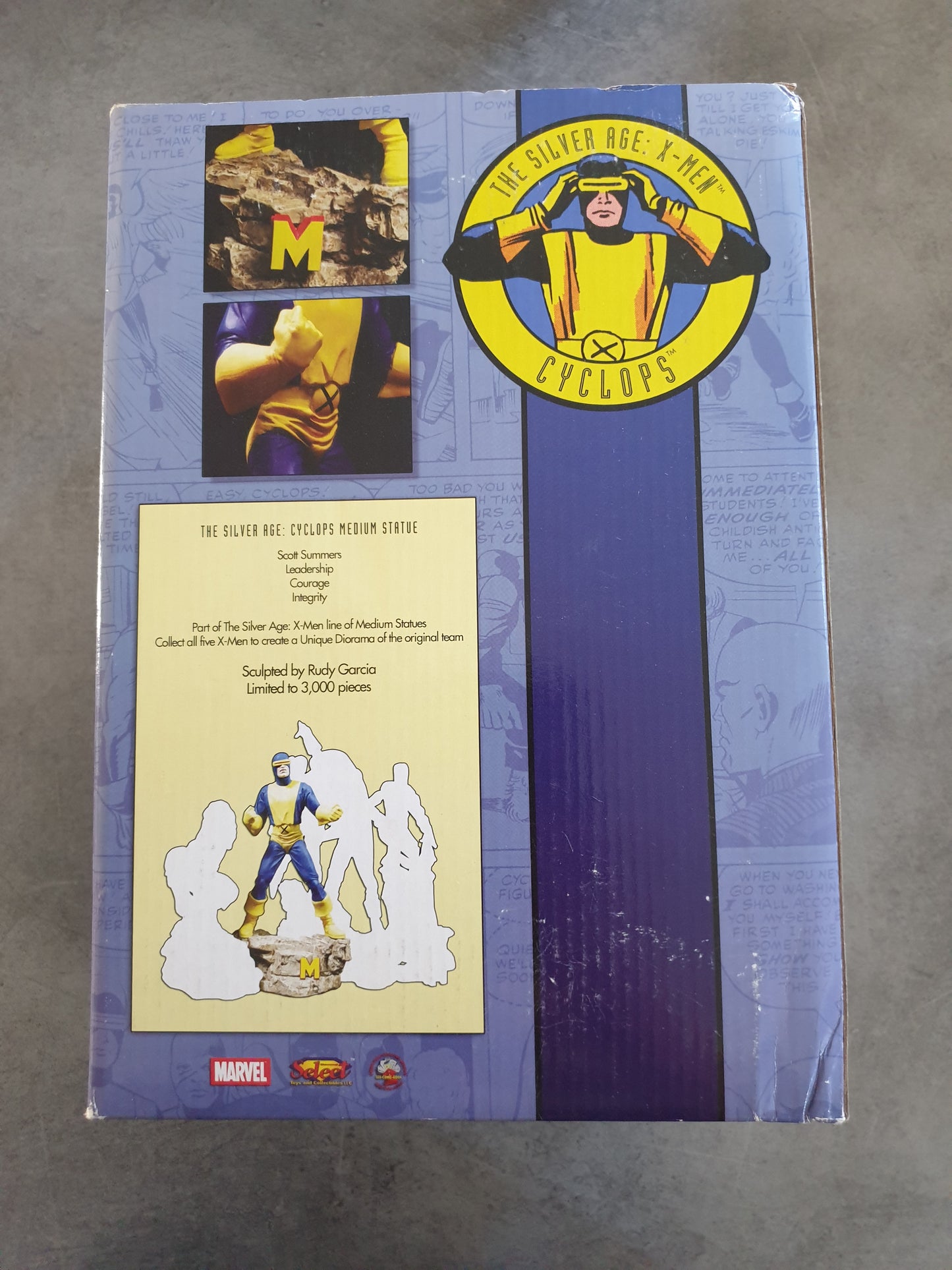 The Silver Xmen Marvel Cyclops Limited Edition 3000 Diamond Select Collectable