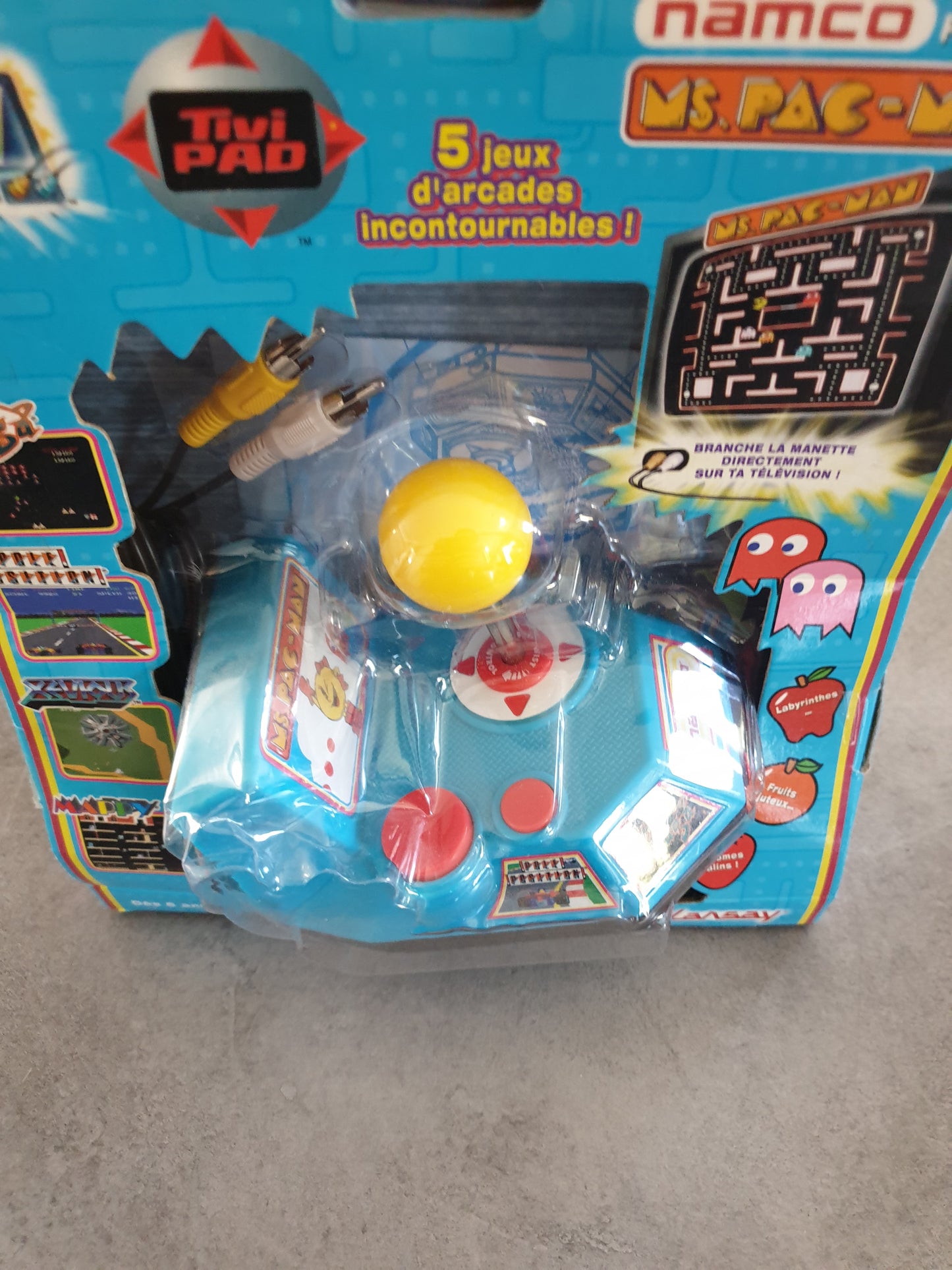 console joystick manette Ms Pac Man TV plug Namco - Borne Arcade Rétro - Neuf Scellé VF