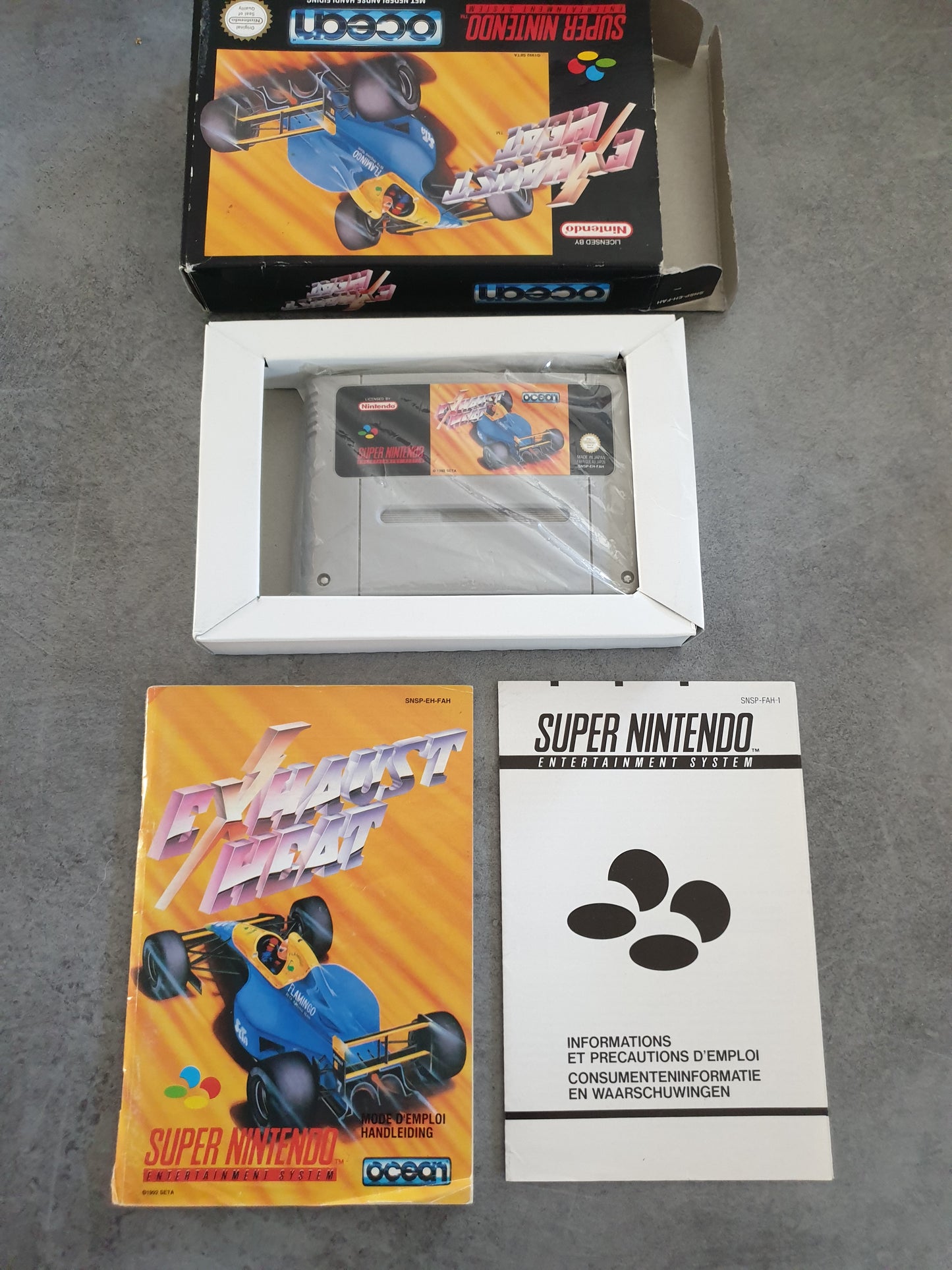 Exhaust Heat super nintendo Snes Pal Fah complet