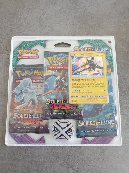 Tripack Pokémon Soleil et lune gardiens ascendants - Lucanon - Neuf Scellé VF