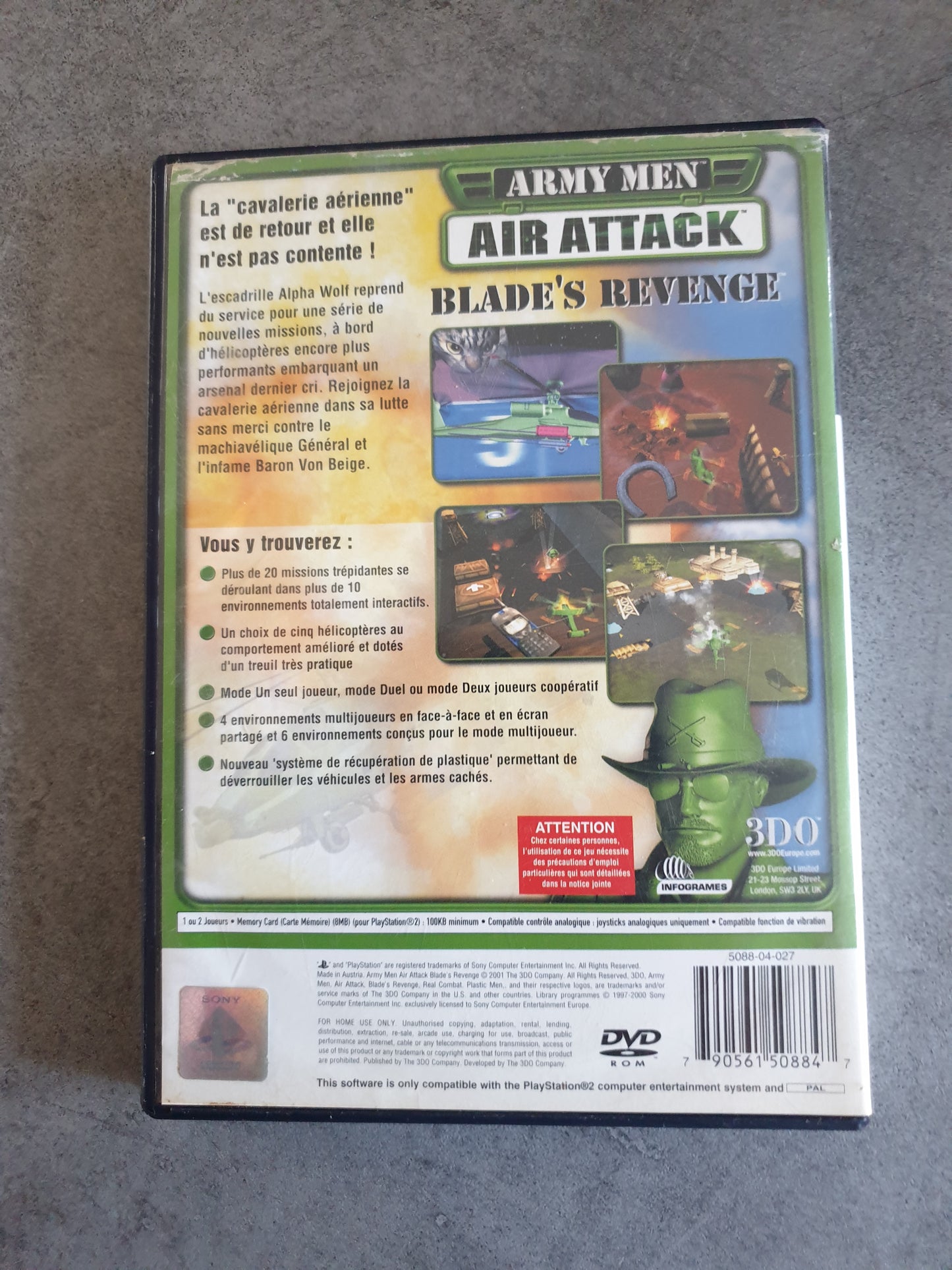 Army Men Air Attack Blade's Revenge - Playstation 2 / PS2 - Complet PAL FR