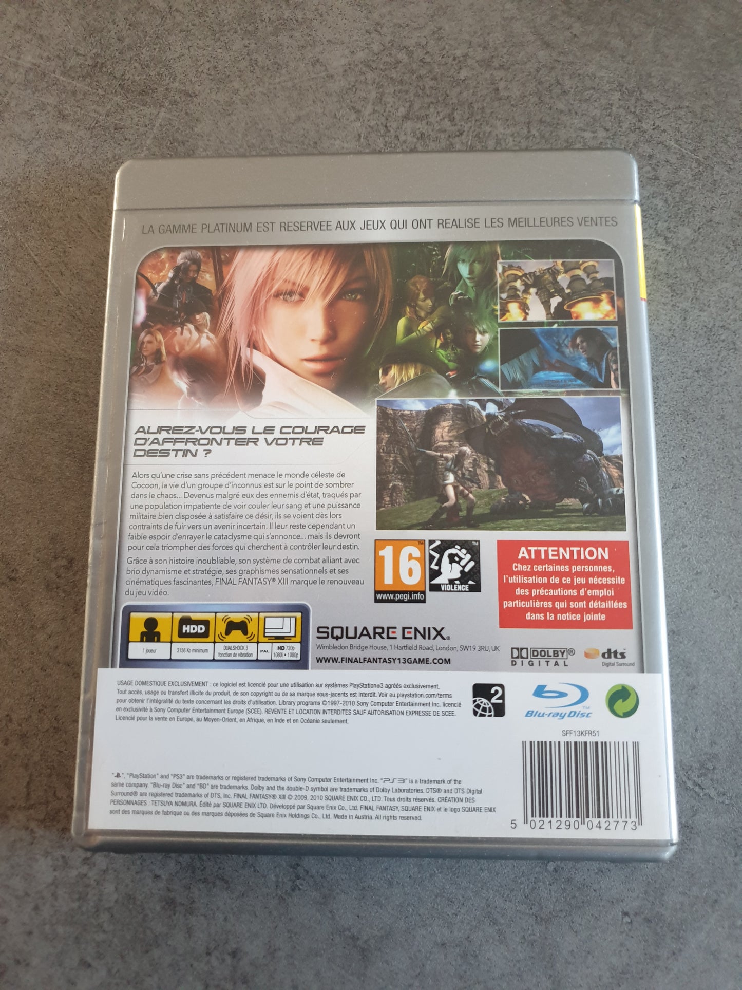 Final Fantasy XIII - Platinum - Playstation 3 / PS3 - Complet PAL FR