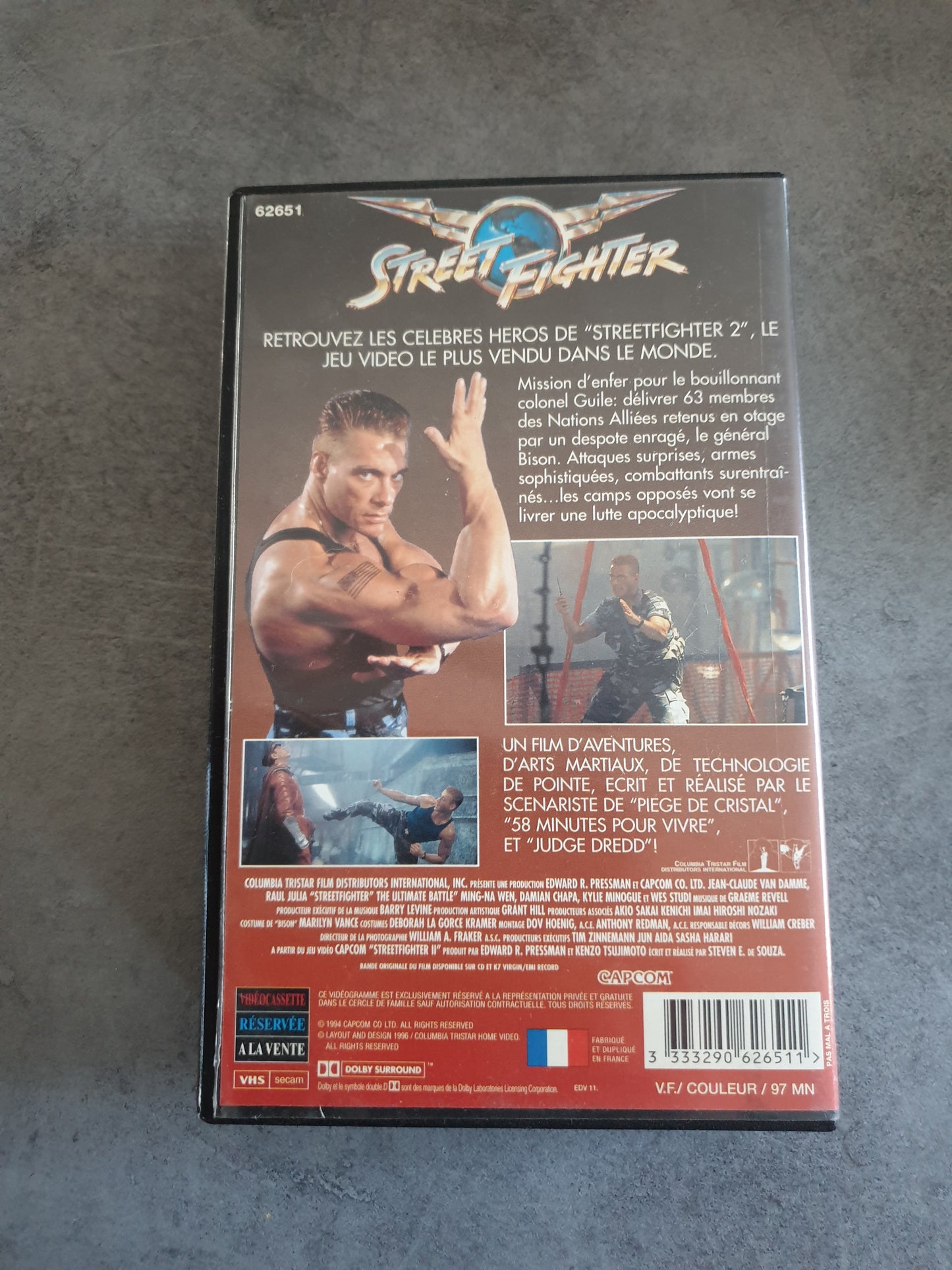 Street Fighter Le Film - VHS Cassette Film - FR - Jean Claude Van damme
