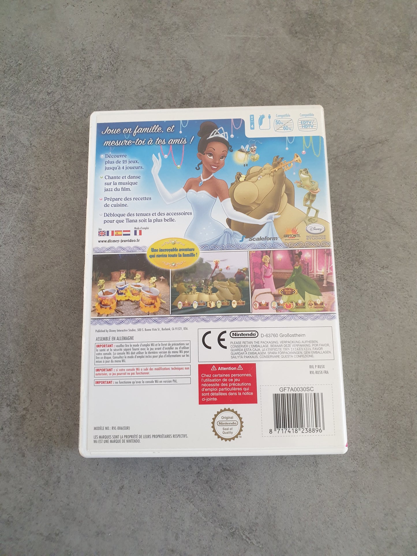Disney La Princesse Et La Grenouille - Nintendo Wii - Complet FR