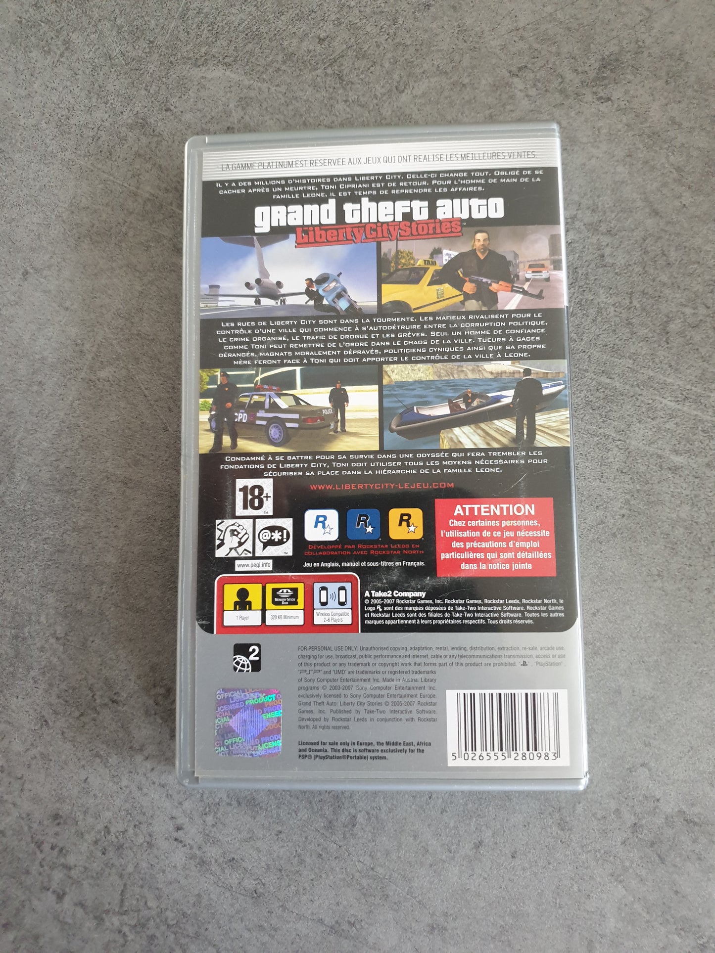 Grand Theft Auto GTA Liberty City Stories - Sony PlayStation Portable PSP - Complet PAL FR