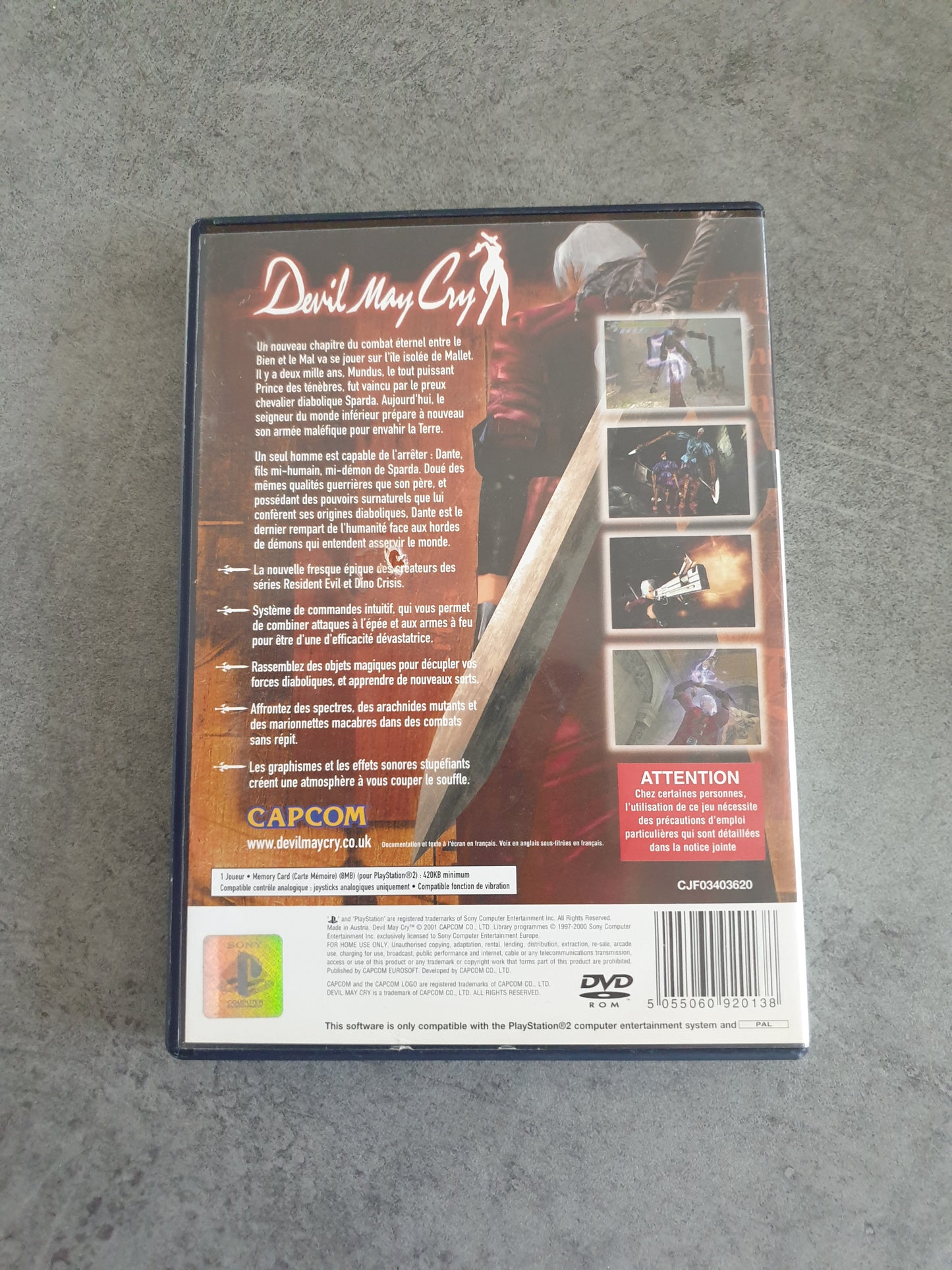 Devil May Cry - Sony PlayStation 2 - Complet PAL FR - Bundle Disque Presse Promo Avec