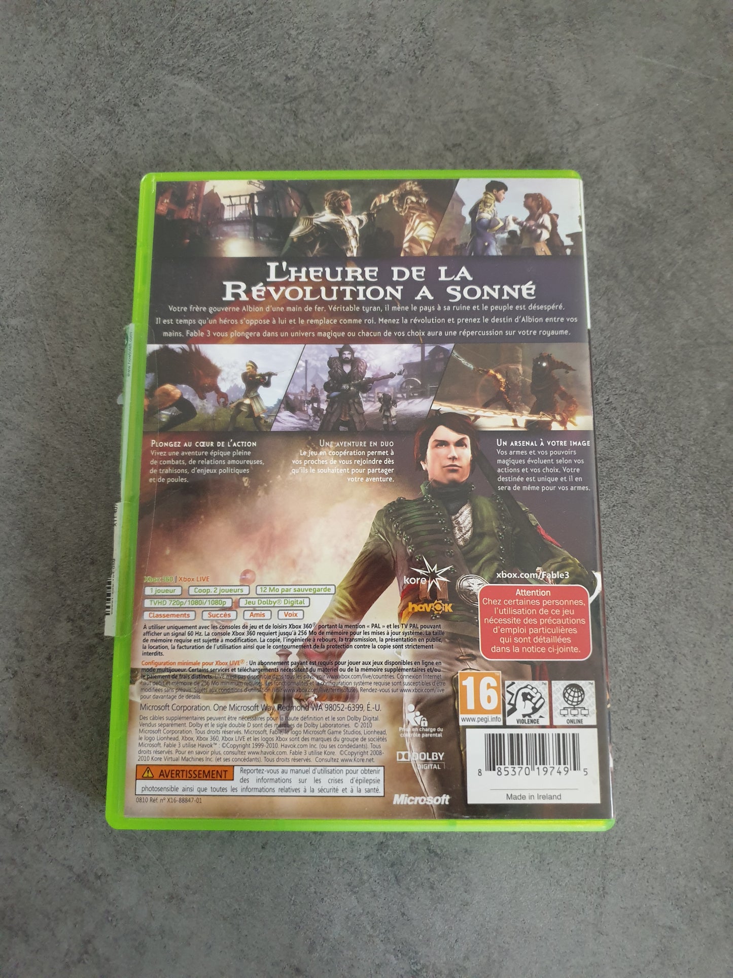 Fable 3 - Microsoft Xbox 360 - Complet PAL VF