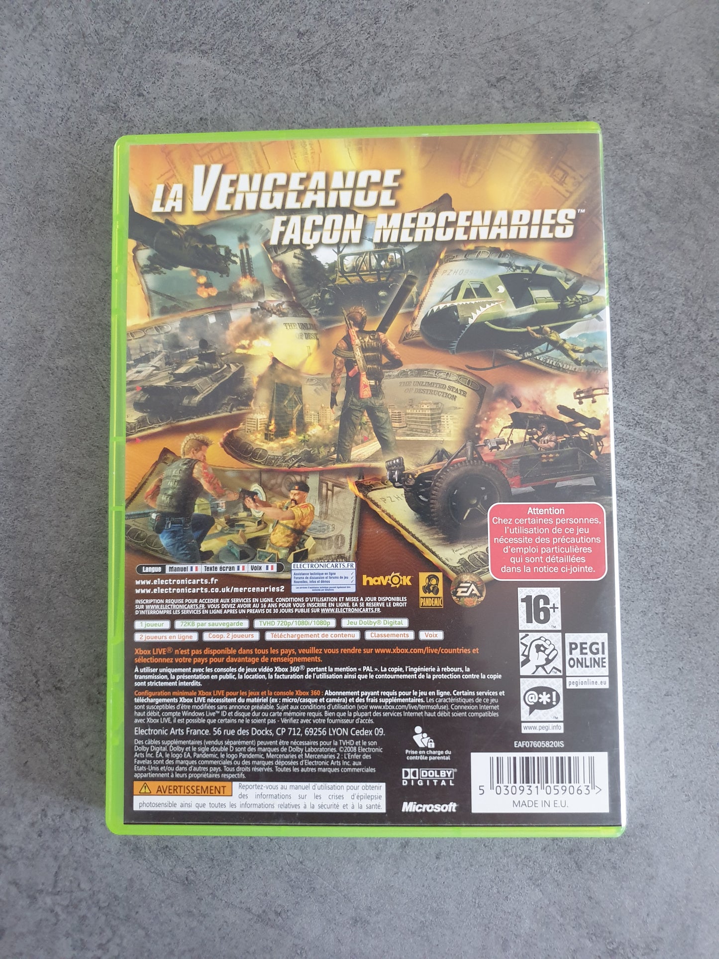 Mercenaries 2 L'enfer Des Favelas - Xbox 360 - Complet FR