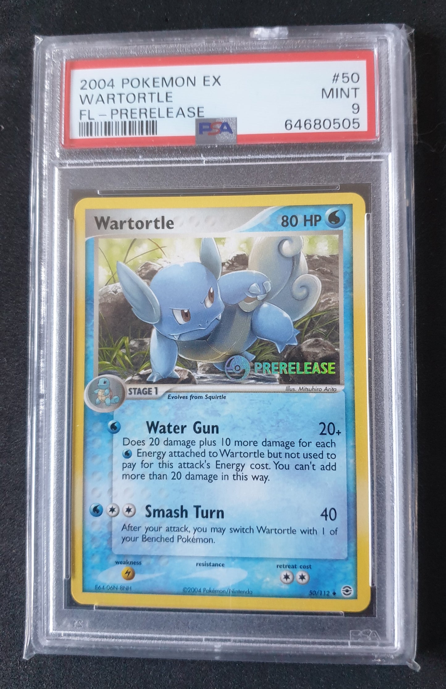 PSA 9 PreRelease Wartortle Pokemon Promo Ex FireRed & LeafGreen 50/112 stamped - Bloc EX