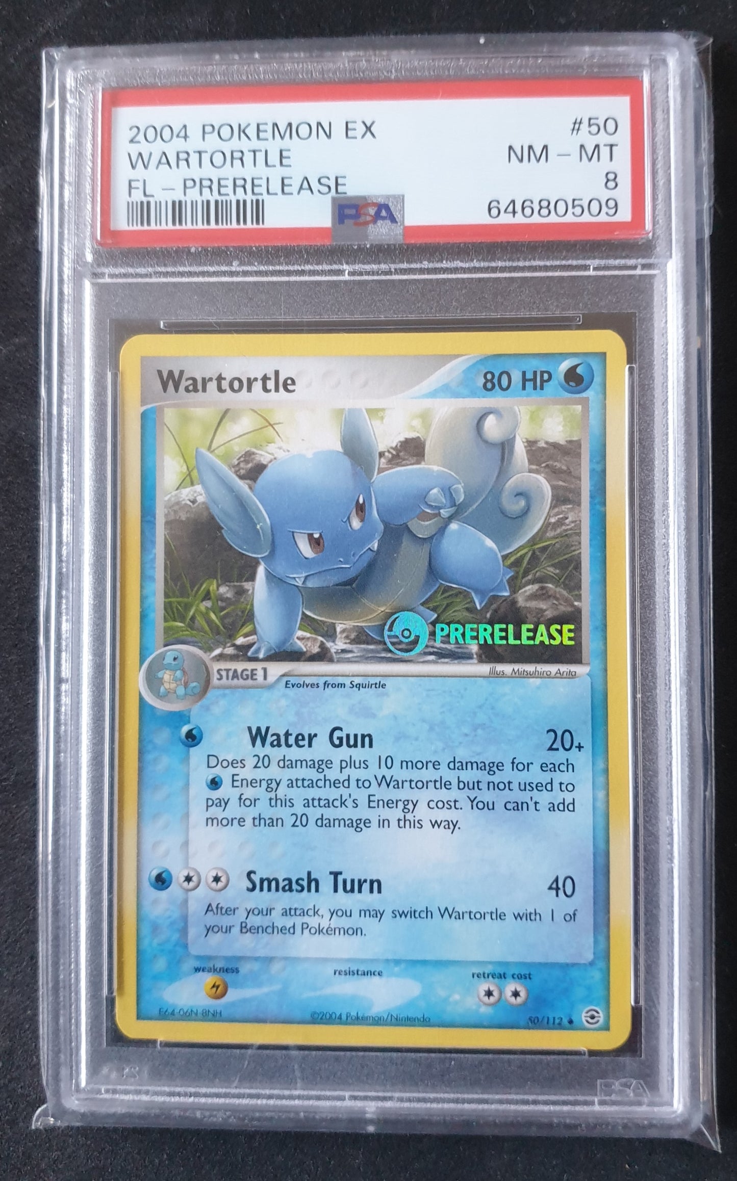 PSA 8 PreRelease Wartortle Pokemon Promo Ex FireRed & LeafGreen 50/112 stamped