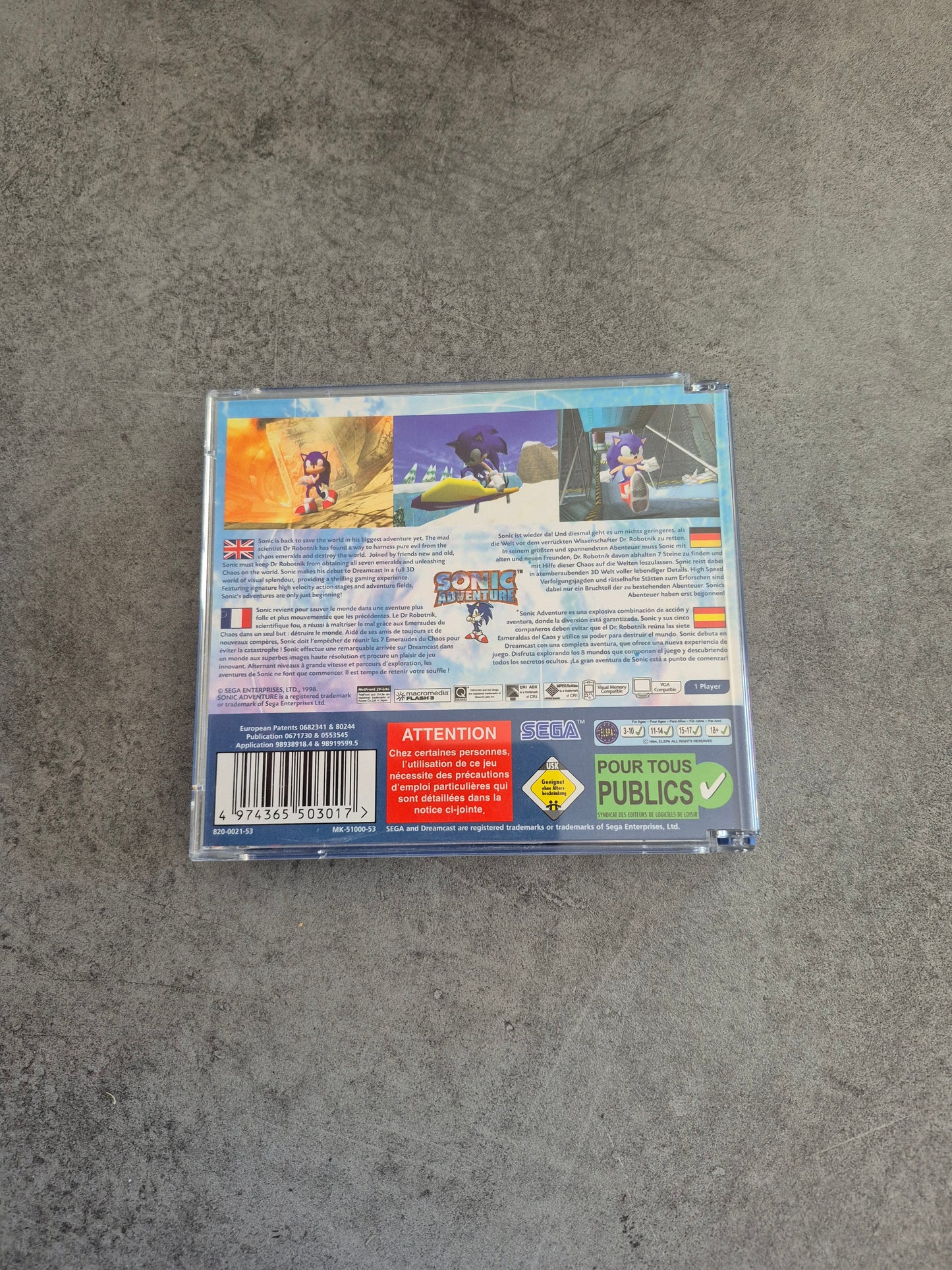 Sonic Adventure - SEGA Dreamcast - CIB PAL VF - Excellent état - Complet