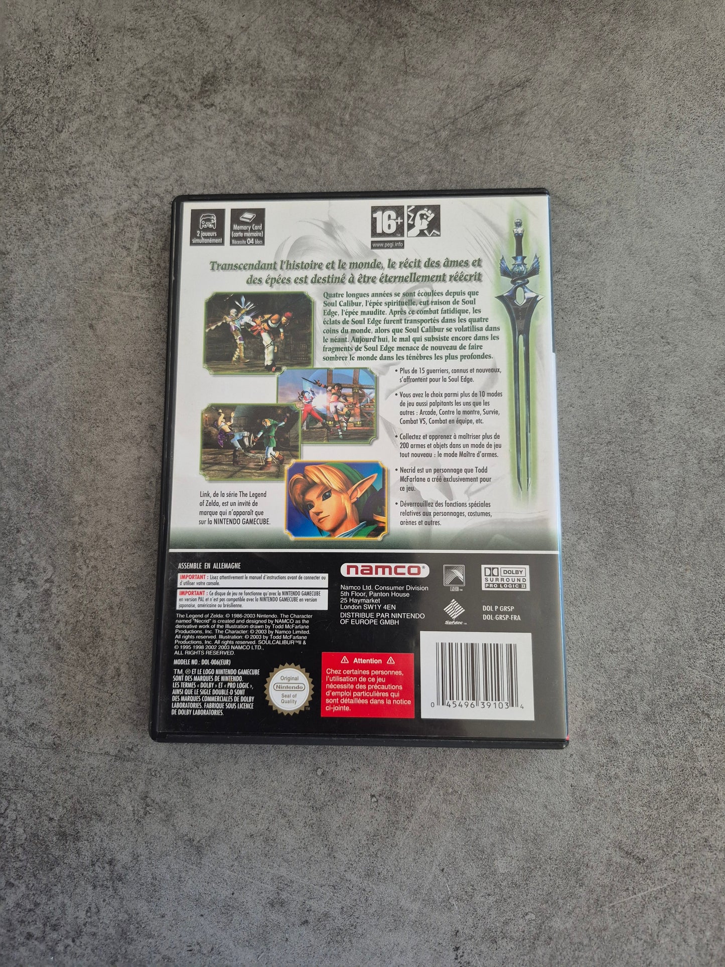 SoulCalibur II Gamecube Complet PAL FR FRA Game Cube