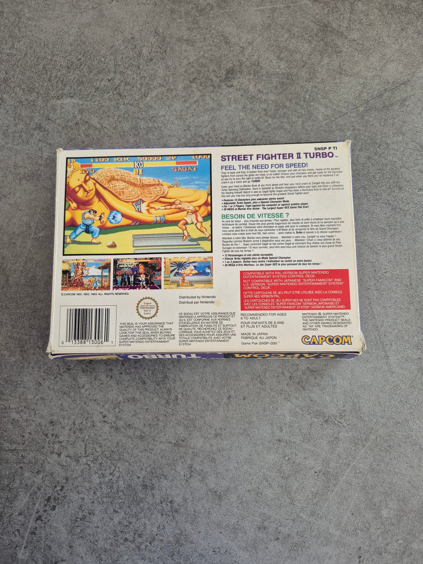 Street Fighter 2 Turbo Super Nintendo Snes FAH Complet CIB