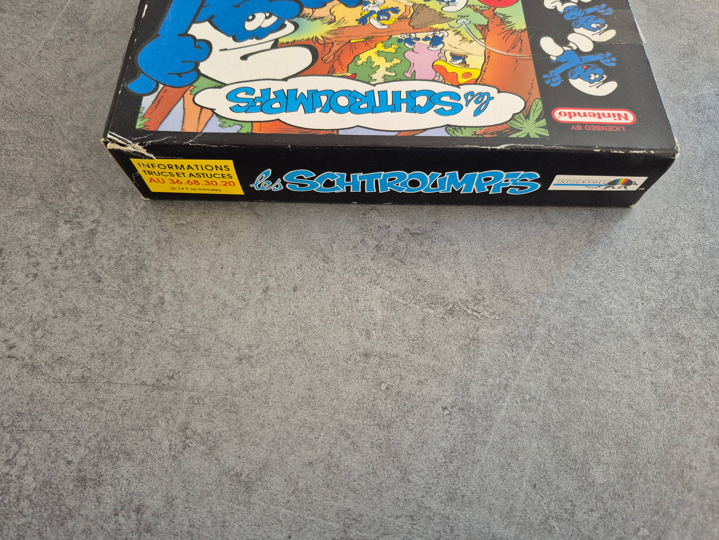 Jeux Super Nintendo Snes Les Schtroumpfs The Smurfen complet En Boîte FAH