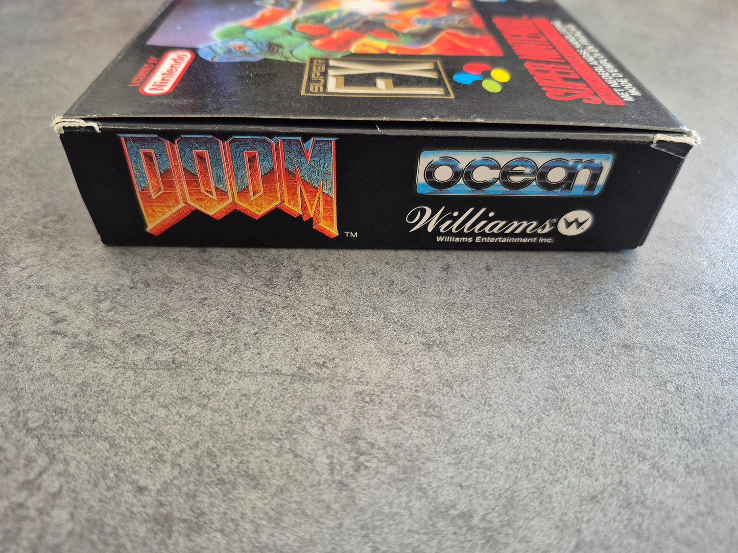 DOOM Super Nintendo SNES Boîte Jeu notice complet TBE OCEAN