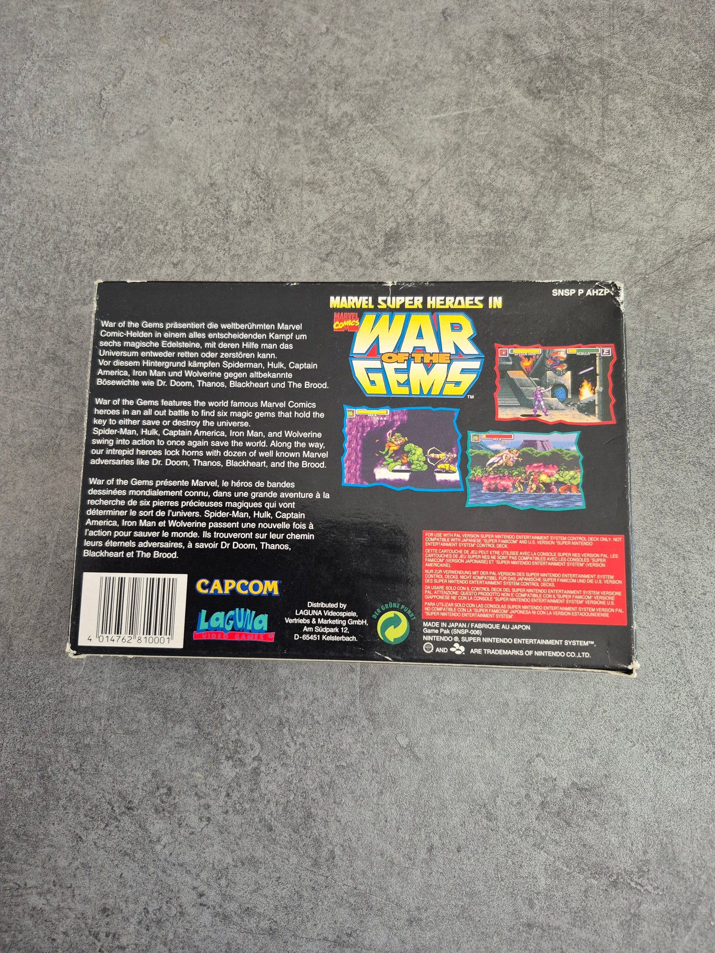 Super Nintendo / Snes - Marvel Super Heroes In War Of The Gems - EUR FR