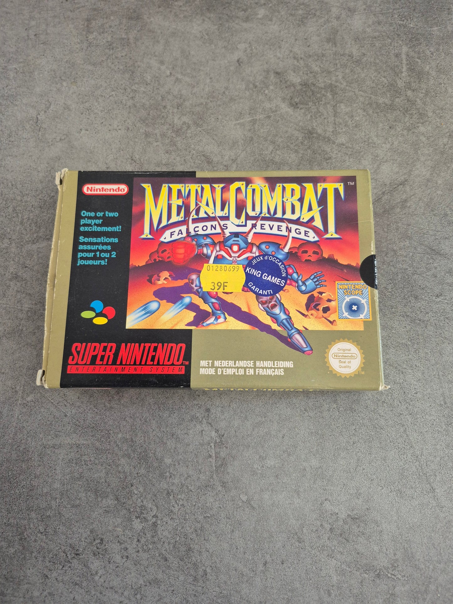 Metal Combat Falcons Revenge Super Nintendo SNES PAL FAH - Complet - Excellent état