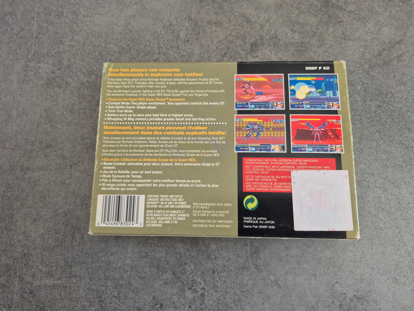 Metal Combat Falcons Revenge Super Nintendo SNES PAL FAH - Complet - Excellent état