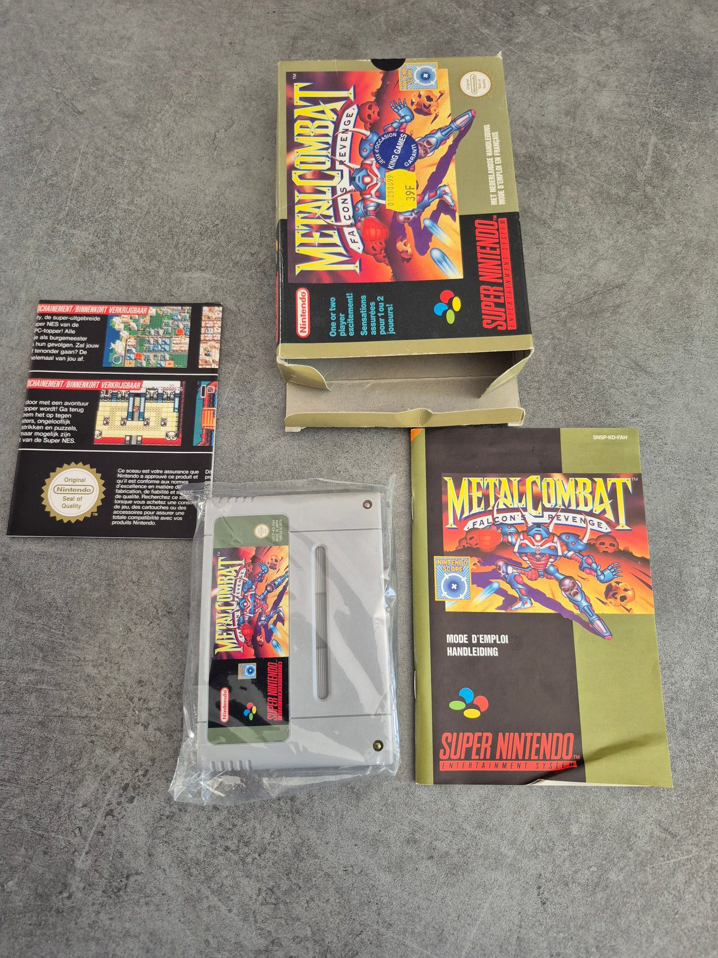 Metal Combat Falcons Revenge Super Nintendo SNES PAL FAH - Complet - Excellent état