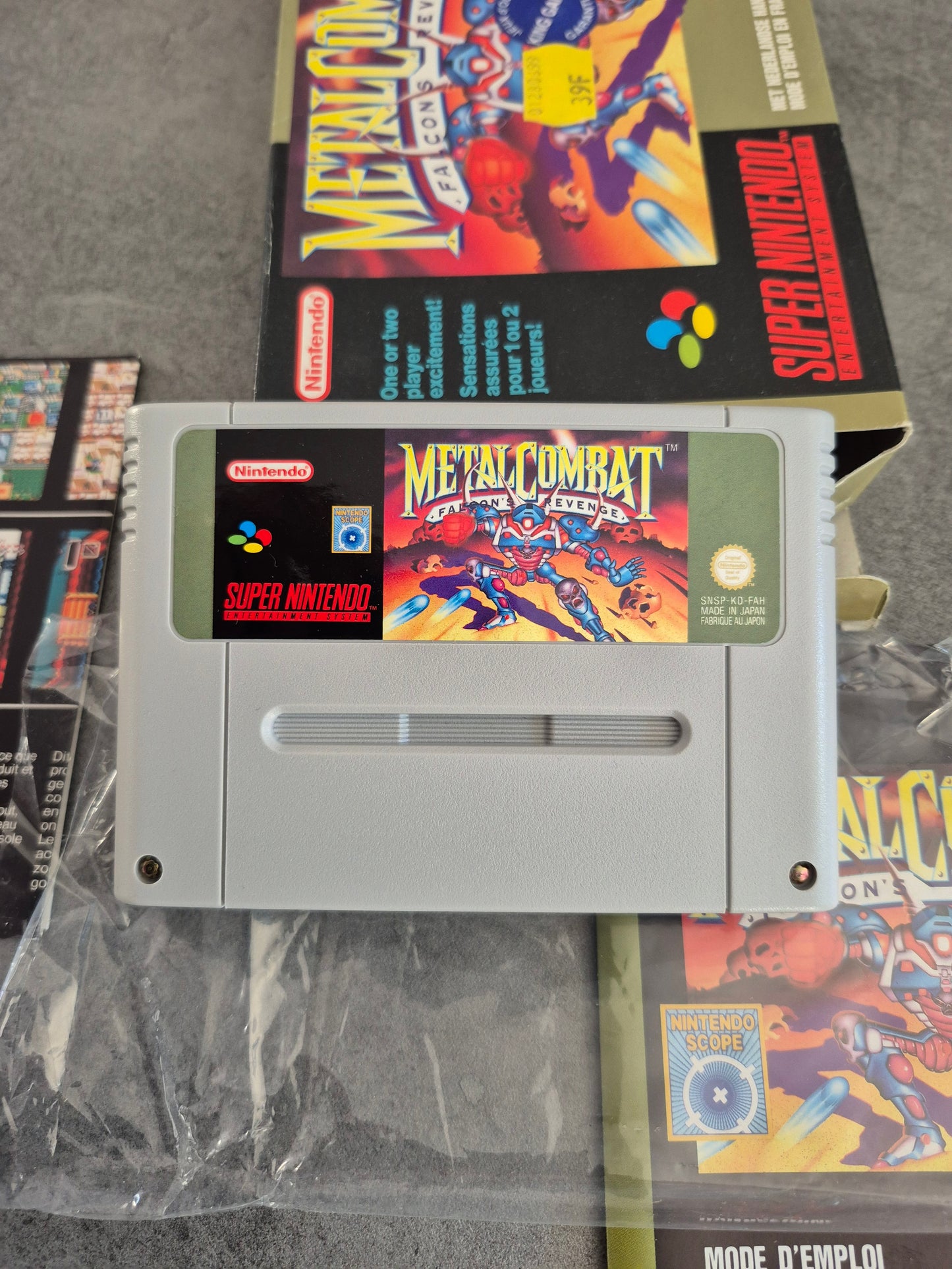 Metal Combat Falcons Revenge Super Nintendo SNES PAL FAH - Complet - Excellent état