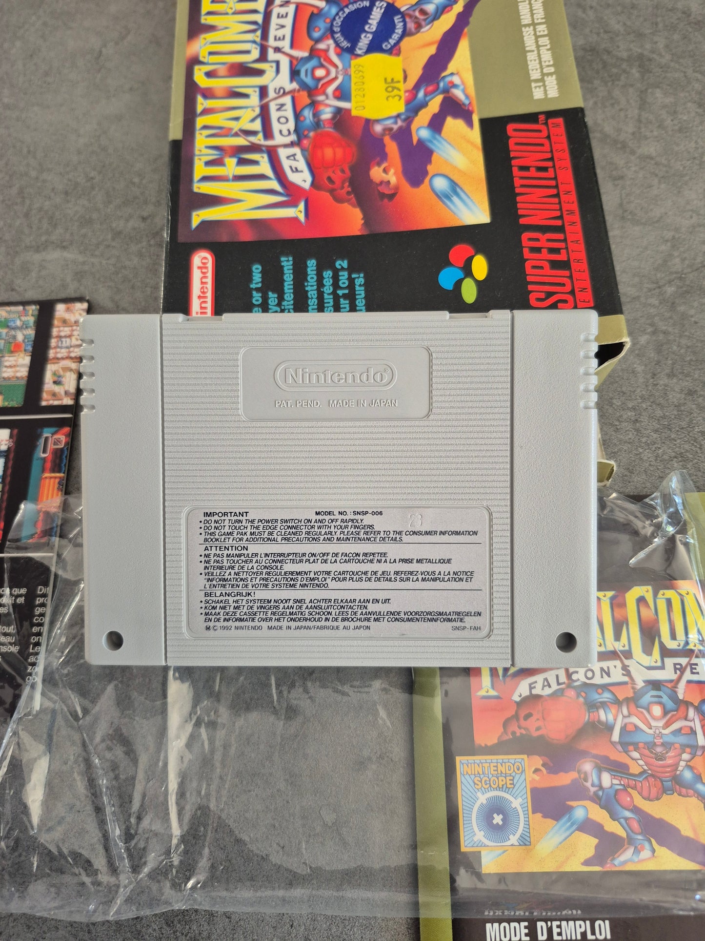 Metal Combat Falcons Revenge Super Nintendo SNES PAL FAH - Complet - Excellent état