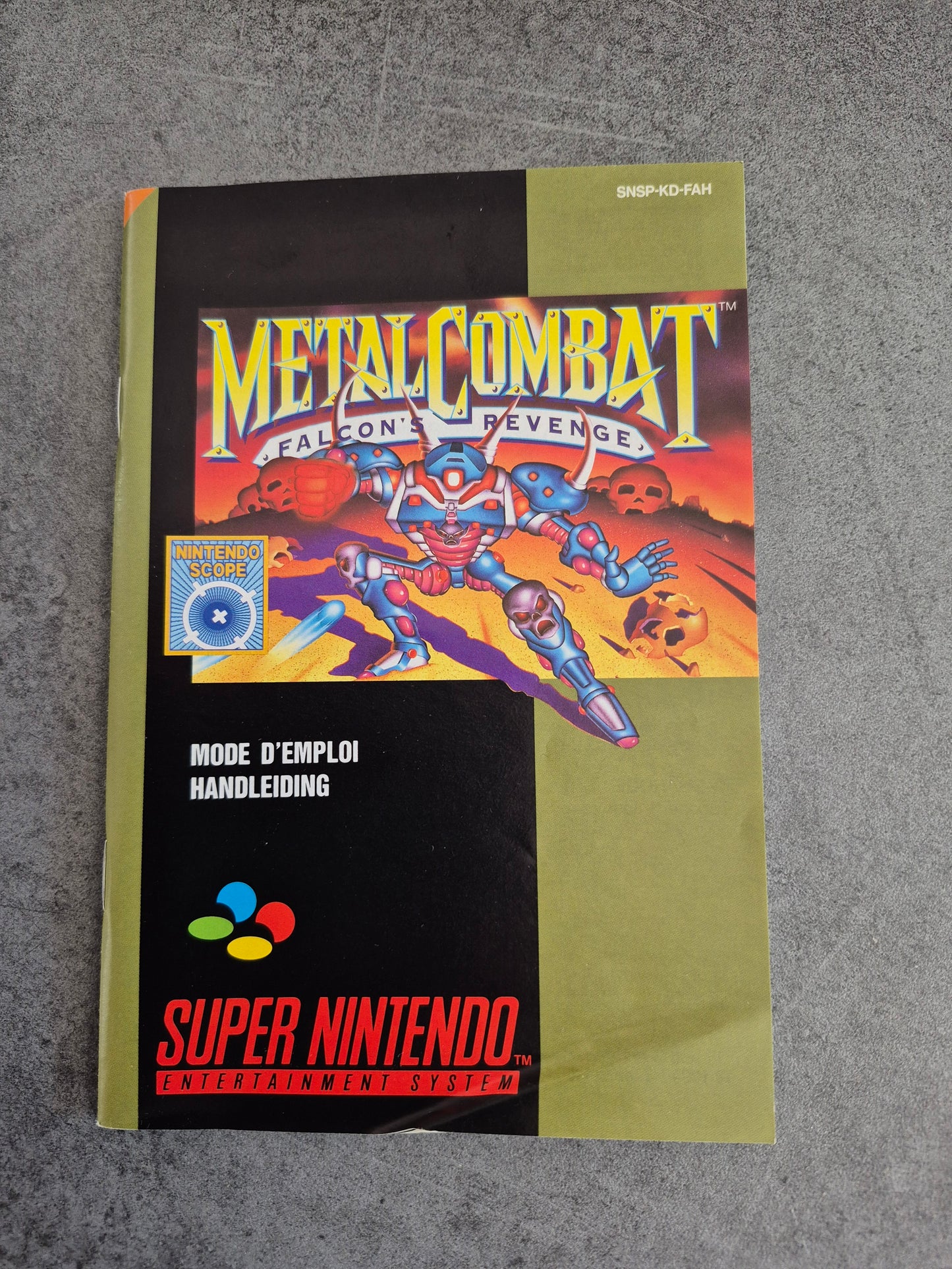Metal Combat Falcons Revenge Super Nintendo SNES PAL FAH - Complet - Excellent état