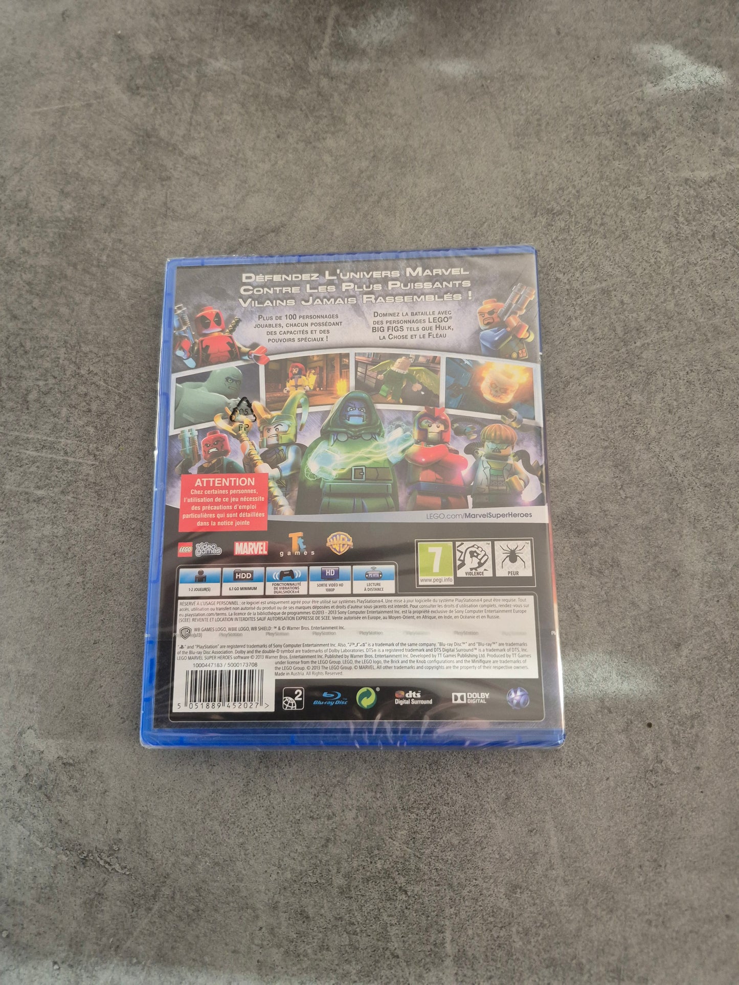 Lego Marvel Super Heroes - Jeu PS4 Sony Playstation 4 - Neuf Sous Blister FR