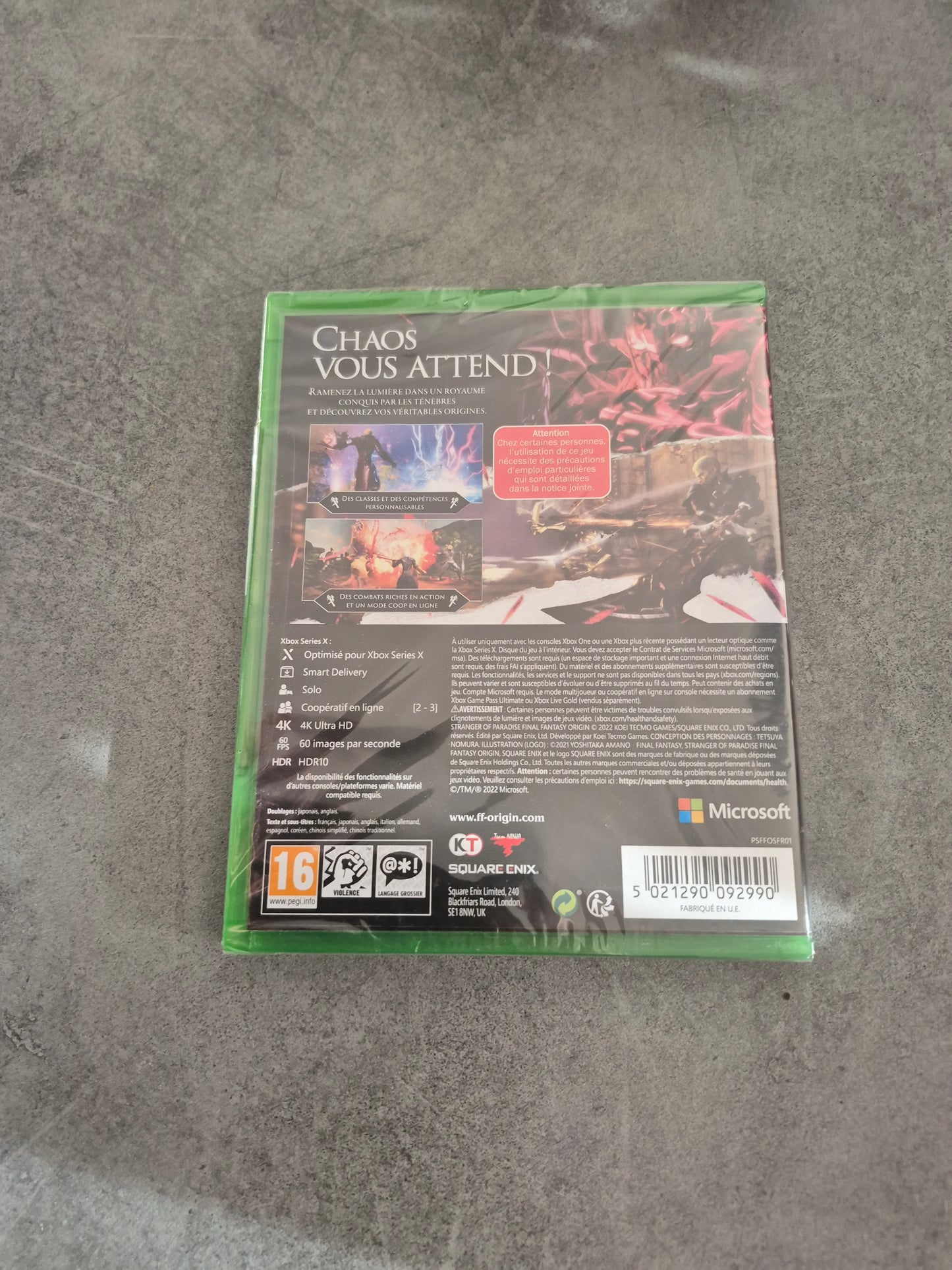 Jeu Stranger Of Paradise Final Fantasy Origin Jeu Xbox Series X / Xbox One Fr Neuf Scellé