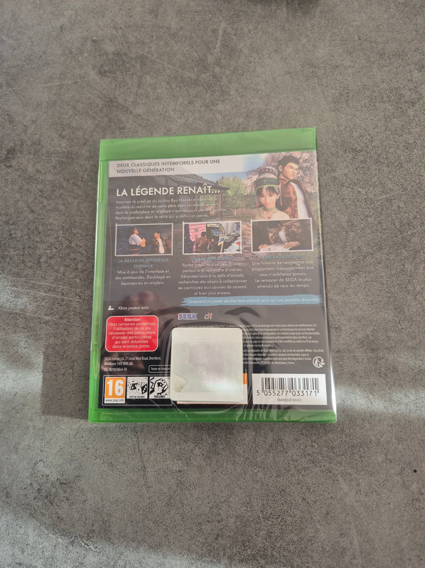 Jeu Shenmue I & II [VF] (1 et 2 ) sur Xbox One NEUF sous Blister FR