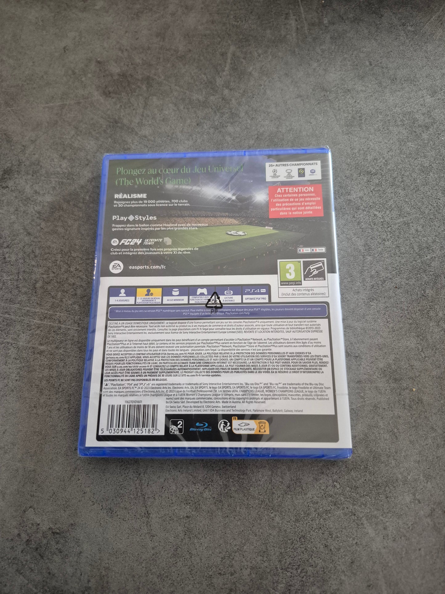 NEUF scellé VF jeu vidéo Playstation 4 sony PS4 FC24 FC 24 - Mise a jour PS5 Fr